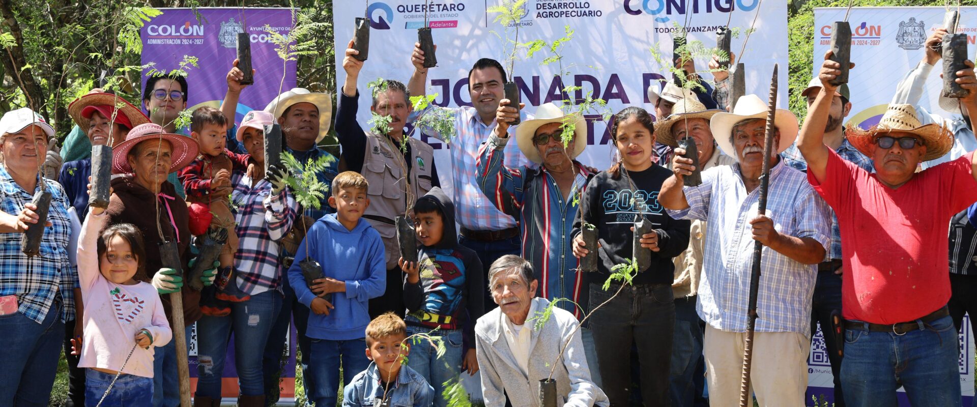Reforestan el Ejido Los Quiotes