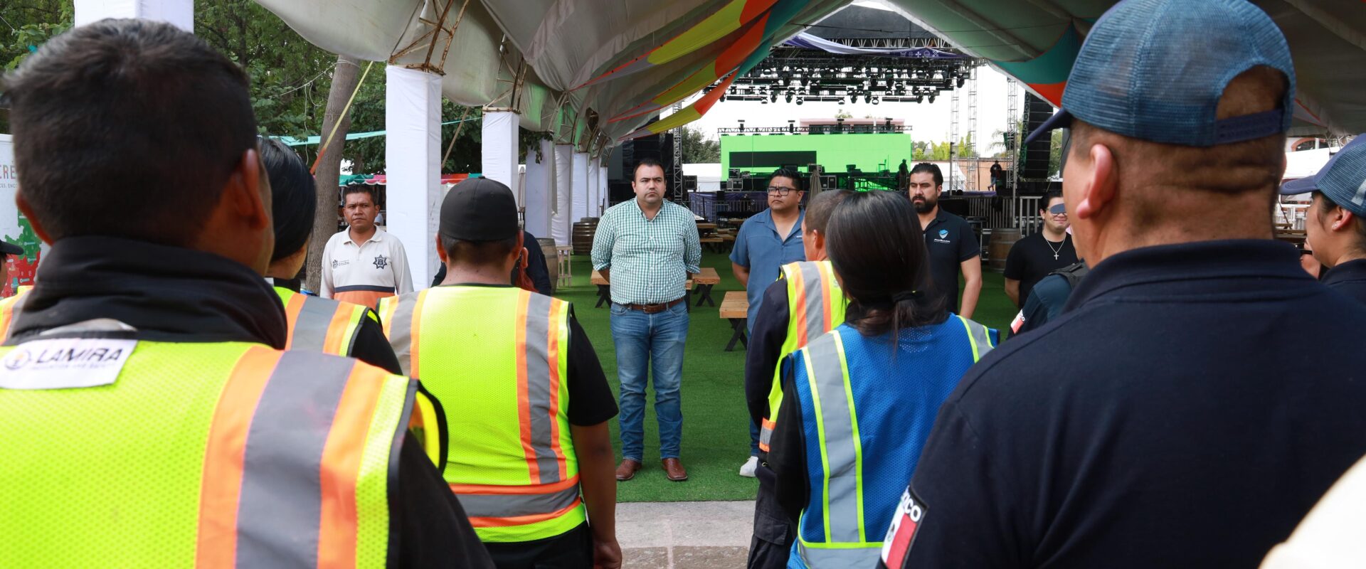 Alcalde Gaspar Trueba Supervisa Seguridad para el Festival “Xönthe Vendimia del Valle de Colón 2025”