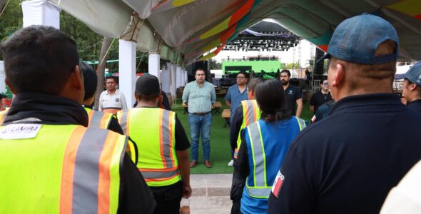 Alcalde Gaspar Trueba Supervisa Seguridad para el Festival “Xönthe Vendimia del Valle de Colón 2025”