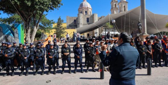 Pasa Revista Alcalde Gaspar Trueba al Operativo para la Fiesta Grande de Soriano