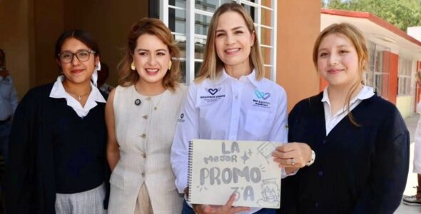 Encabezan Car Herrera de Kuri y Elena Arreguín de la Torre, la Entrega de Espacio Alimentario en Galeras