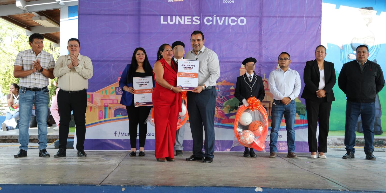 Entrega Gaspar Trueba techumbre y cancha en Primaria “Leona Vicario”