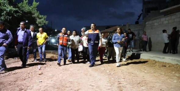 Supervisa Gaspar Trueba la Obra de Urbanización en Calle de Galeras