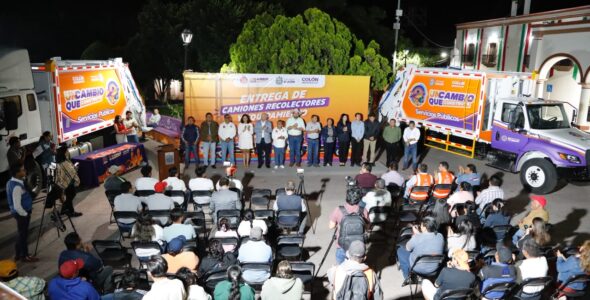 Entrega Gaspar Trueba Dos Nuevos Camiones Recolectores y Equipamiento a Servicios Públicos Municipales