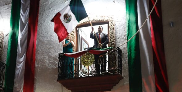 Encabeza Gaspar Trueba la Ceremonia del Grito de Independencia